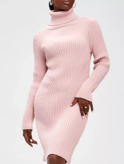 Женское теплое вечернее вязаное платье